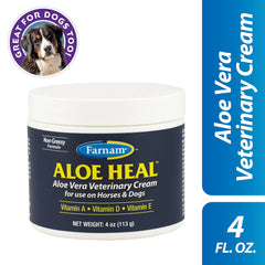 Gel Aloe Heal de Farnam appliqué sur une zone irritée du chien.