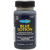 Farnam Blue Lotion, bouteille avec dauber, application précise sur les lésions.