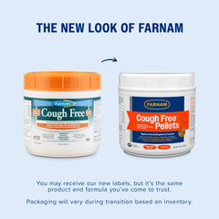 Texture des pellets Farnam Cough Free, facile à accepter par le cheval