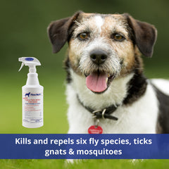 Farnam Halt application sur chien, utilisation domestique pratique pour le pelage.