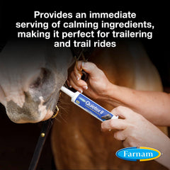 Farnam Quietex II montre le dosage calmes pour cheval.