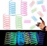 Fashion's Talk ressort lumineux bleu transparent pour chats, stimulation visuelle nocturne.