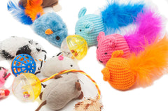 Fashion's Talk Souris Jouet Plumes — invite à la chasse avec plumes réelles.