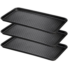 Fasmov lot de 3 plateaux antidérapants pour porte-chaussures et sols propres.