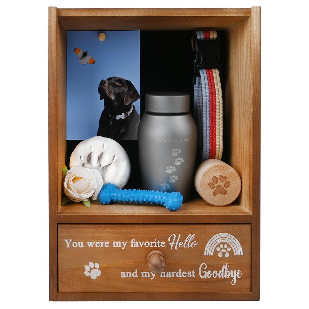 Favonuovy boite-memoire chien 9,25x13 pour exposer photos et souvenirs.