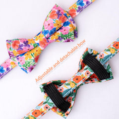 Faygarsle collier chat imprimé fleurs rose, coton doux adapté au quotidien.