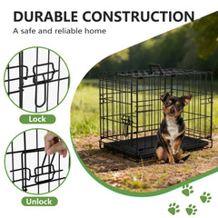 FDW cage chien bac plastique amovible nettoyage facilité