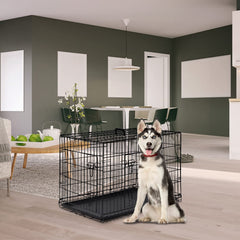 FDW cage chien grande 42 pouces, porte latérale facile d’accès et utile en voyage