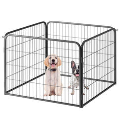 FDW parc-chien quatre-panneaux 24po, espace sûr pour chien à l'intérieur et à l'extérieur.