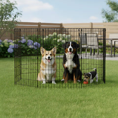 FDW parc chien 8 panneaux configurables pour adapter la forme.