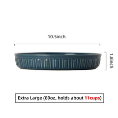 FE FUN ELEMENTS bol chat ceramique bleu, plateau plat idéal pour repas partagés