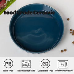 FE FUN ELEMENTS bol ceramique bleu, grand plateau pour repas sans encombrement