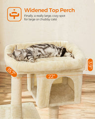 Feandrea arbre-chat 33,1 pouces cave inférieure simple pour sieste