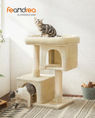 Feandrea arbre-chat 33,1 pouces cavités supérieures doubles avec vue panoramique