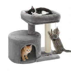 Feandrea Arbre chat petit tour sisal : stimule le griffage naturel et l'exploration.