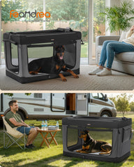 Feandrea cage chien poignees portables pour un transport sans effort.