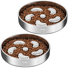 Feedoo bol ralentisseur design floral, idéal pour ralentir l'alimentation.