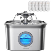 FEELNEEDY fontaine chat inox 304, réservoir 2,8 L pour moins de remplissages