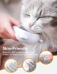 FEELNEEDY brosse-vapeur chat, massage doux pour un pelage lisse.