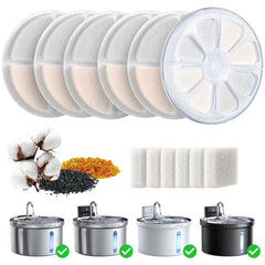 FEELNEEDY filtre fontaine chat FN-W08L, filtration multi-couches pour eau plus fraîche