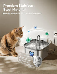FEELNEEDY fontaine-chat-flux-robinet – hydratation accrue grâce au flux d'eau continu.