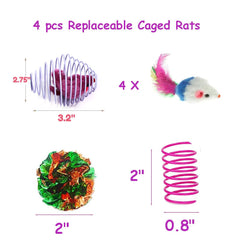 Fejapa rats remplaçables pour chat, options de jeu renouvelables.