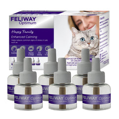 FELIWAY Optimum — remplacements six flacons: diffusion continue pour un chat plus serein.