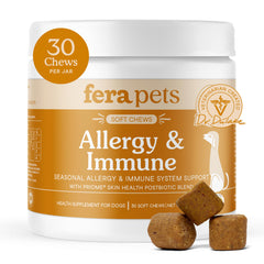 Fera Pets Allergie Chien Paquet : emballage clair pour un soutien durable.