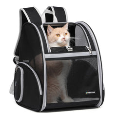 FERMAO Sac-dos-chat-ventile-mailles assure une ventilation optimale pendant les promenades.