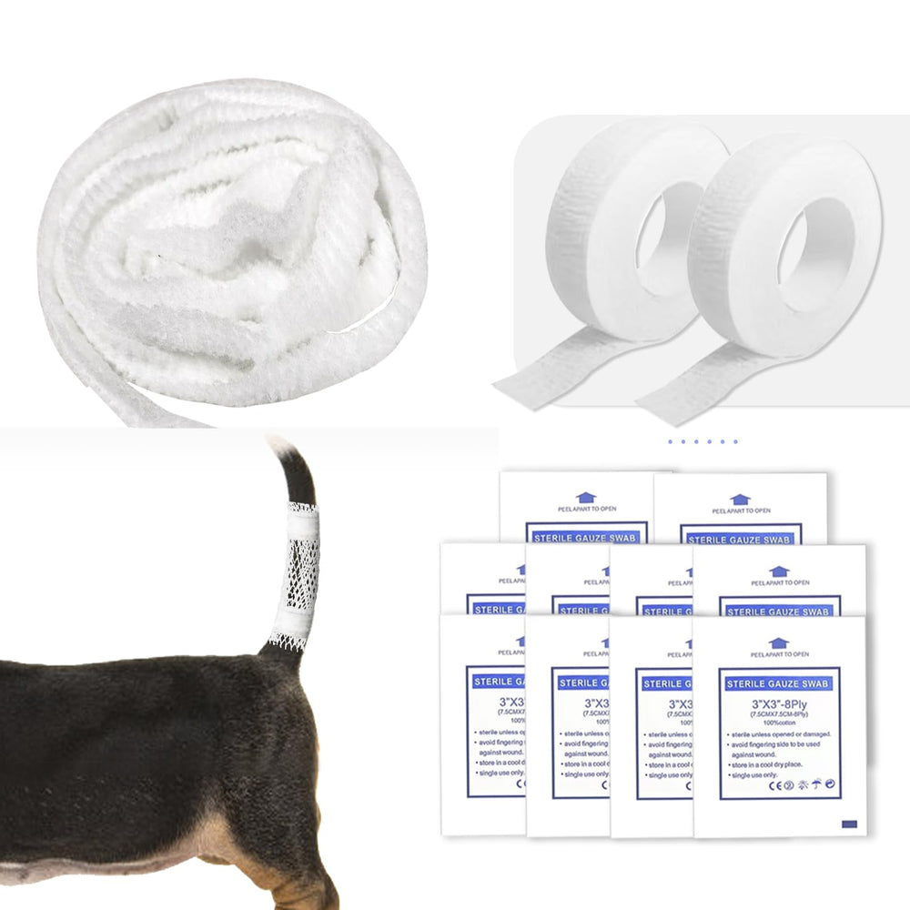Kit soin queue chien FEXICHUJI avec pansements stériles