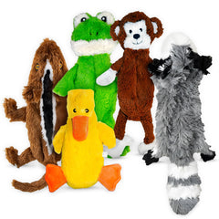 Jouet peluche plat FGA MARKETPLACE sans rembourrage, divertissement silencieux pour chien.