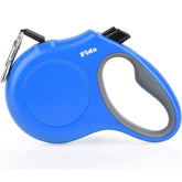 Laisse Fida rétractable bleu, 16 pieds, pour chiens jusqu'à 26 lb, allure sécurisée.