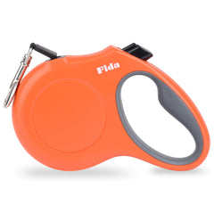 Laisse Fida orange 16 pieds pour chiens jusqu'à 20 kg, maniable et sûre