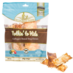 Fieldcrest Farms Nothin' to Hide Flip Chips au boeuf, mastication durable pour chiens jusqu'à 16 kg