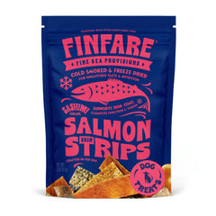 Finfare: tranches de peau de saumon lyophilisées, snack protéiné pour chiens