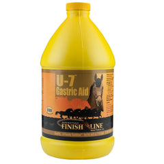 Finish Line U7 Aide gastrique liquide – bouteille démontrant l'utilisation pour le confort digestif.