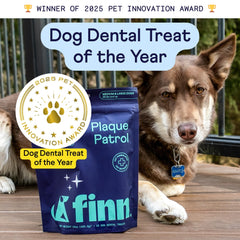 Finn Plaque Patrol bouchees-dentaires-texture, texture attrayante favorisant le mâchage.