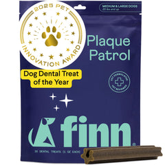 Finn Plaque Patrol emballage et etiquette visibles, référence rapide et facile.