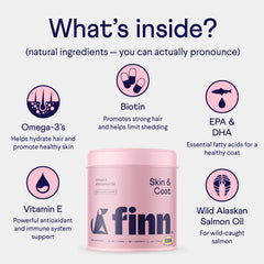 Finn Skin & Coat – ingrédients naturels foie de boeuf, saveur naturelle.