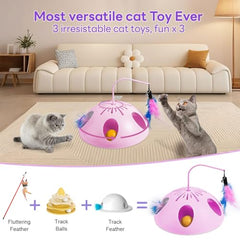 Modes vitesse rapide et lente du jouet FITWOWFIT pour chats actifs.