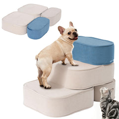 FKSLIFE Escaliers pour chien petit; vue générale et hauteur pratique pour accès facile.