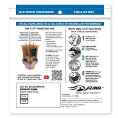 Flair Équin Nasal Strips – application simple sur le nez avant l’entraînement.