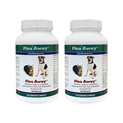 Flea Away paquet-tablettes saveur foie pour chiens et chats, goût apprécié.