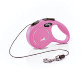 FLEXI Classic XS, corde rétractable rose pour un contrôle doux et fiable.