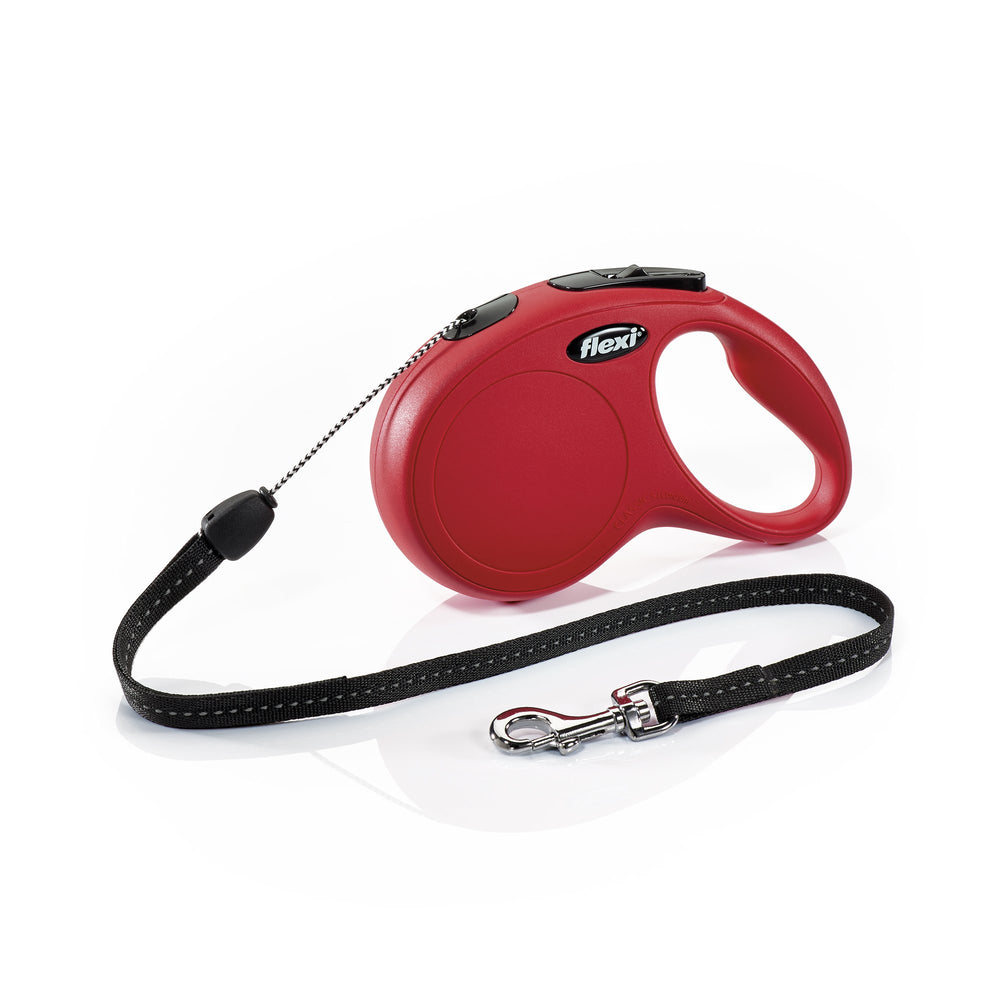 FLEXI New Classic avec poignée ergonomique et corde rétractable pour petit chien.