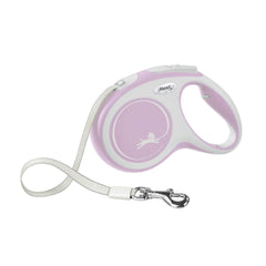 Laisse FLEXI New Comfort rose, poignée ergonomique pour une prise en main confortable.