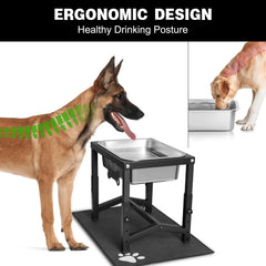 Support hauteurs réglables Flodomix avec 4 niveaux adaptée à chaque chien