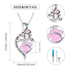 Flpruy pendentif argent 925 infini et pattes roses.