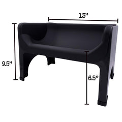 Fluff Trough XL montre la hauteur du bol pour une alimentation ergonomique.