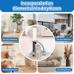 FluffyDream arche de toilettage intégrée pour le soin du pelage et le jeu.